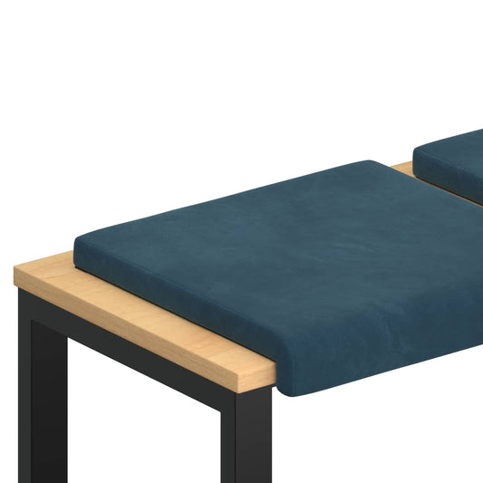 Bench Cushion 4 pcs Velvet Blue Depth 35 cm Bench Cushion 4 pcs Velvet Blue Depth 35 cm