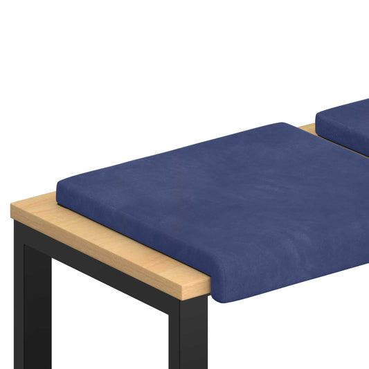 Bench Cushion 4 pcs Velvet Police Blue Depth 35 cm Bench Cushion 4 pcs Velvet Police Blue Depth 35 cm