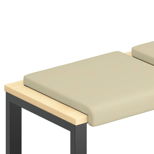 Bench Cushion 4 pcs Faux Leather Cream Depth 35 cm Bench Cushion 4 pcs Faux Leather Cream Depth 35 cm