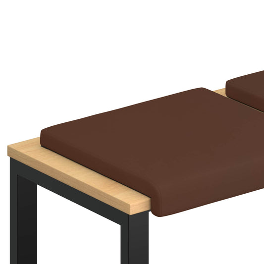 Bench Cushion 4 pcs Faux Leather Brown Depth 35 cm Bench Cushion 4 pcs Faux Leather Brown Depth 35 cm
