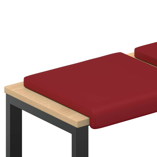 Bench Cushion 4 pcs Faux Leather Wine Red Depth 35 cm Bench Cushion 4 pcs Faux Leather Wine Red Depth 35 cm