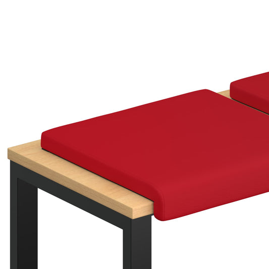 Bench Cushion 4 pcs Faux Leather Red Depth 35 cm Bench Cushion 4 pcs Faux Leather Red Depth 35 cm