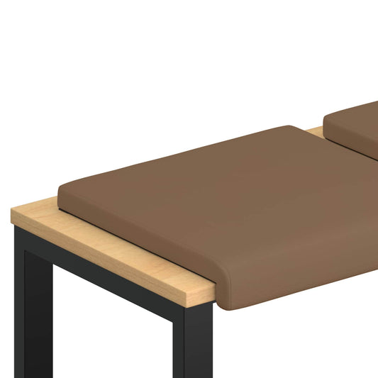 Bench Cushion 4 pcs Faux Leather Cappuccino Depth 35 cm Bench Cushion 4 pcs Faux Leather Cappuccino Depth 35 cm