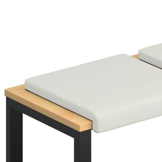 Bench Cushion 4 pcs Faux Leather White Depth 35 cm Bench Cushion 4 pcs Faux Leather White Depth 35 cm
