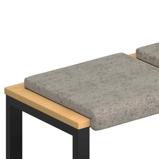 Bench Cushion 4 pcs Faux Suede Fabric Light Grey Depth 35 cm Bench Cushion 4 pcs Faux Suede Fabric Light Grey Depth 35 cm