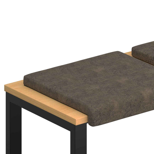 Bench Cushion 4 pcs Faux Suede Fabric Dark Grey Depth 35 cm Bench Cushion 4 pcs Faux Suede Fabric Dark Grey Depth 35 cm