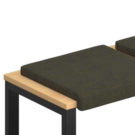 Bench Cushion 4 pcs Faux Suede Fabric Army Green Depth 35 cm Bench Cushion 4 pcs Faux Suede Fabric Army Green Depth 35 cm