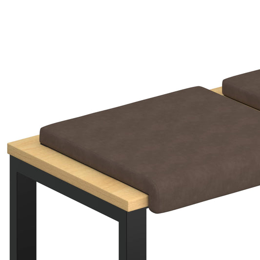 Bench Cushion 4 pcs Microfiber Brown Depth 35 cm Bench Cushion 4 pcs Microfiber Brown Depth 35 cm