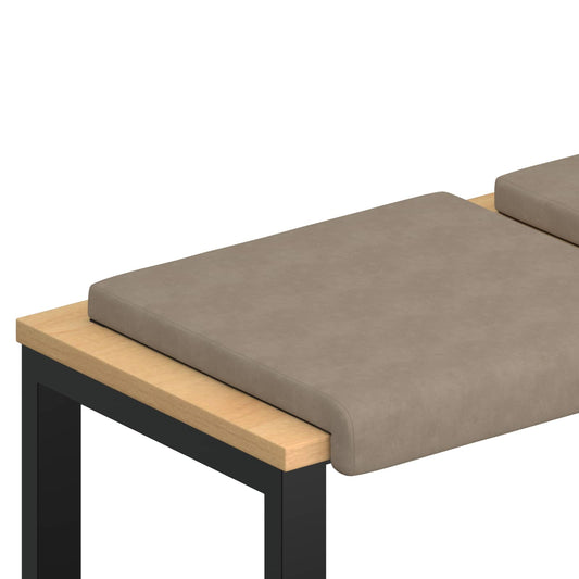 Bench Cushion 4 pcs Microfiber Taupe Depth 35 cm Bench Cushion 4 pcs Microfiber Taupe Depth 35 cm