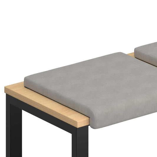 Bench Cushion 4 pcs Microfiber Light Grey Depth 35 cm Bench Cushion 4 pcs Microfiber Light Grey Depth 35 cm