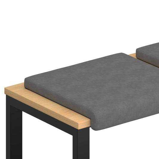 Bench Cushion 4 pcs Microfiber Dark Grey Depth 35 cm Bench Cushion 4 pcs Microfiber Dark Grey Depth 35 cm