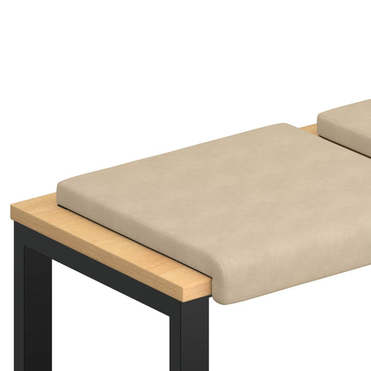 Bench Cushion 4 pcs Microfiber Cream Depth 35 cm Bench Cushion 4 pcs Microfiber Cream Depth 35 cm