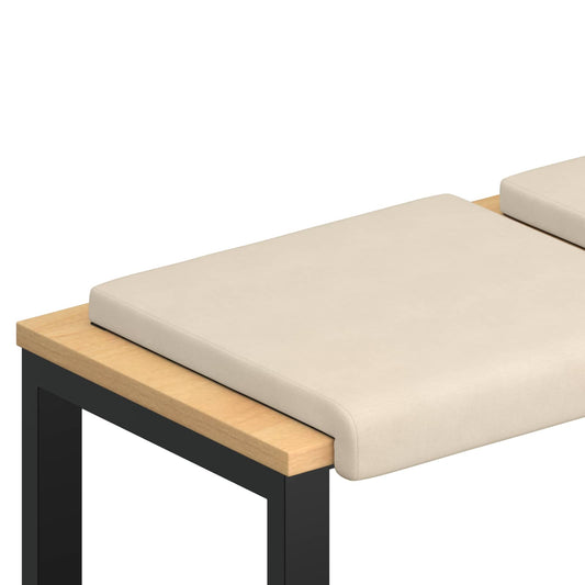 Bench Cushion 4 pcs Microfiber Beige Depth 35 cm Bench Cushion 4 pcs Microfiber Beige Depth 35 cm
