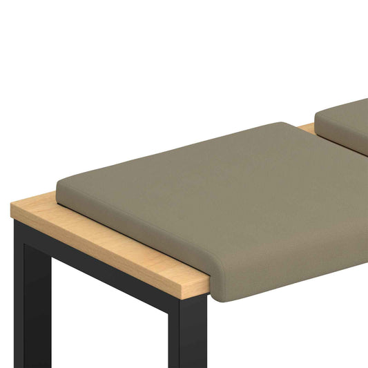 Bench Cushion 4 pcs Textured Velvet Khaki Depth 35 cm Bench Cushion 4 pcs Textured Velvet Khaki Depth 35 cm