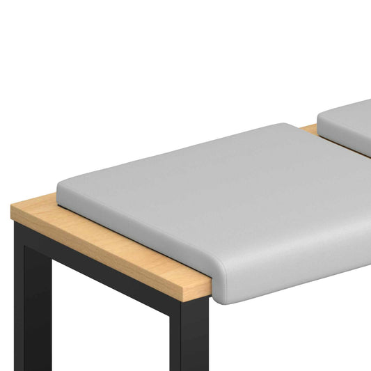 Bench Cushion 4 pcs Textured Velvet Light Grey Depth 35 cm Bench Cushion 4 pcs Textured Velvet Light Grey Depth 35 cm