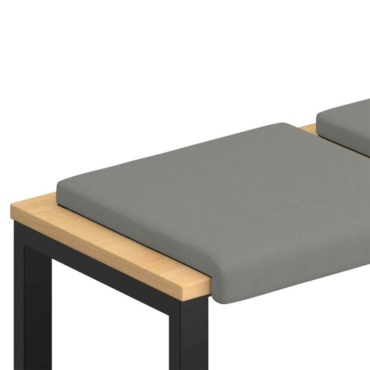 Bench Cushion 4 pcs Textured Velvet Dark Grey Depth 35 cm Bench Cushion 4 pcs Textured Velvet Dark Grey Depth 35 cm