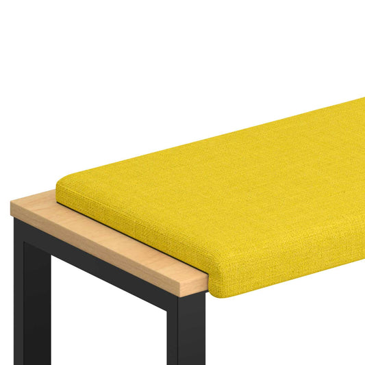 Bench Cushion Fabric Light Yellow Depth 35 cm Bench Cushion Fabric Light Yellow Depth 35 cm