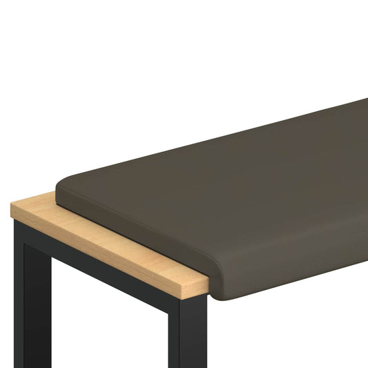 Bench Cushion Faux Leather Grey Depth 35 cm Bench Cushion Faux Leather Grey Depth 35 cm