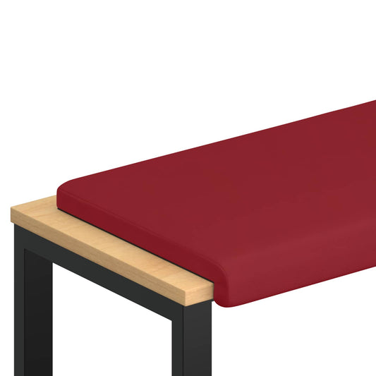 Bench Cushion Faux Leather Wine Red Depth 35 cm Bench Cushion Faux Leather Wine Red Depth 35 cm