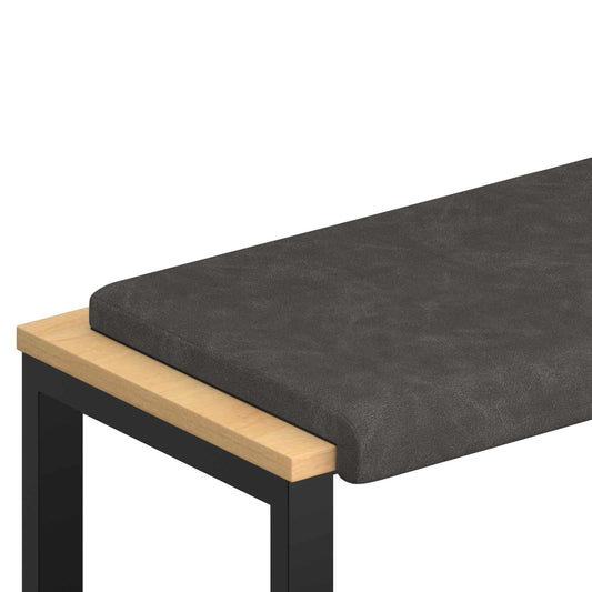 Bench Cushion Faux Leather Black Depth 35 cm Bench Cushion Faux Leather Black Depth 35 cm