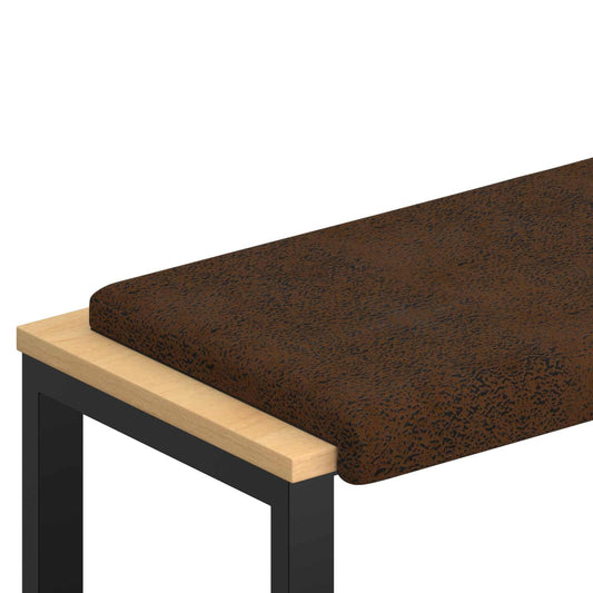 Bench Cushion Faux Suede Fabric Brown Depth 35 cm Bench Cushion Faux Suede Fabric Brown Depth 35 cm