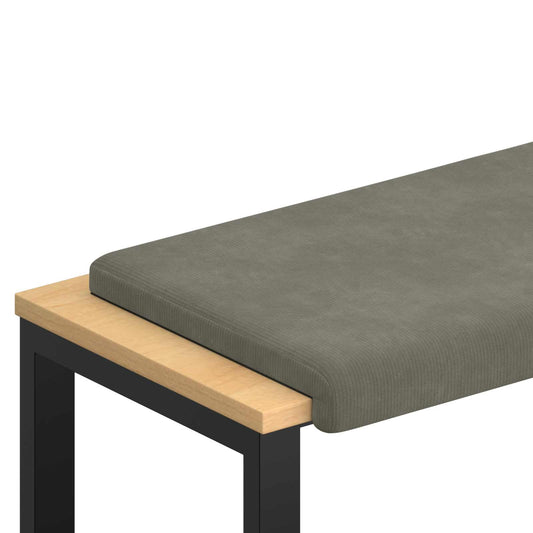 Bench Cushion Corduroy Light Grey Depth 35 cm Bench Cushion Corduroy Light Grey Depth 35 cm