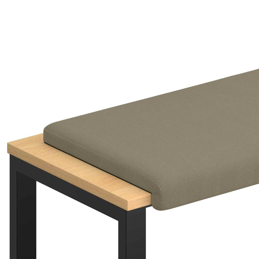 Bench Cushion Textured Velvet Khaki Depth 35 cm Bench Cushion Textured Velvet Khaki Depth 35 cm