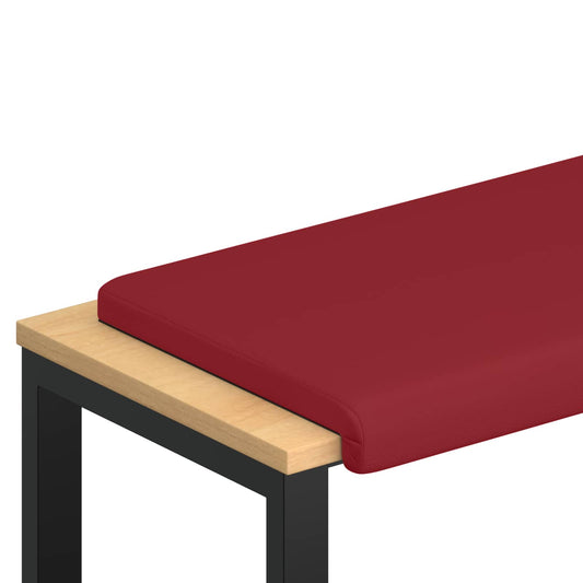 Bench Cushion Faux Leather Wine Red Depth 35 cm Bench Cushion Faux Leather Wine Red Depth 35 cm