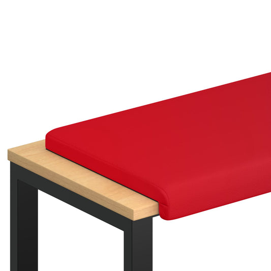 Bench Cushion Faux Leather Red Depth 35 cm Bench Cushion Faux Leather Red Depth 35 cm