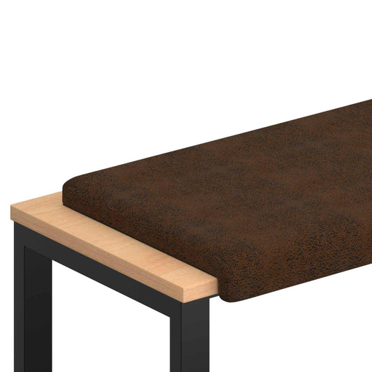 Bench Cushion Faux Suede Fabric Brown Depth 35 cm Bench Cushion Faux Suede Fabric Brown Depth 35 cm
