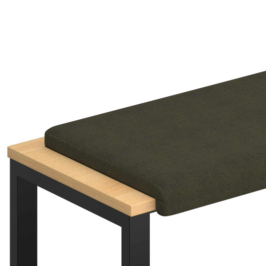 Bench Cushion Faux Suede Fabric Army Green Depth 35 cm Bench Cushion Faux Suede Fabric Army Green Depth 35 cm