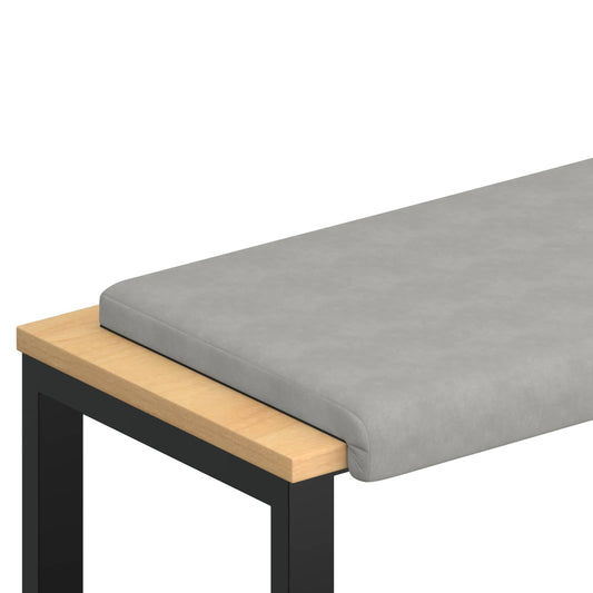 Bench Cushion Microfiber Light Grey Depth 35 cm Bench Cushion Microfiber Light Grey Depth 35 cm