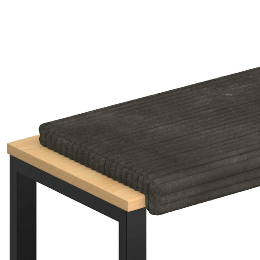 Bench Cushion Plush Corduroy Anthracite Depth 35 cm Bench Cushion Plush Corduroy Anthracite Depth 35 cm