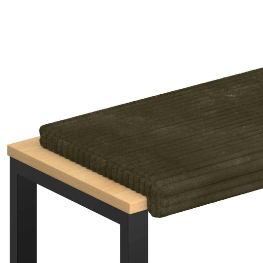 Bench Cushion Plush Corduroy Green Depth 35 cm Bench Cushion Plush Corduroy Green Depth 35 cm