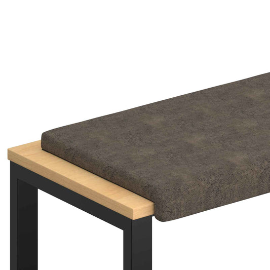 Bench Cushion Faux Suede Fabric Dark Grey Depth 35 cm Bench Cushion Faux Suede Fabric Dark Grey Depth 35 cm