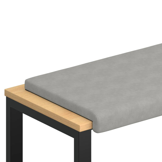 Bench Cushion Microfiber Light Grey Depth 35 cm Bench Cushion Microfiber Light Grey Depth 35 cm