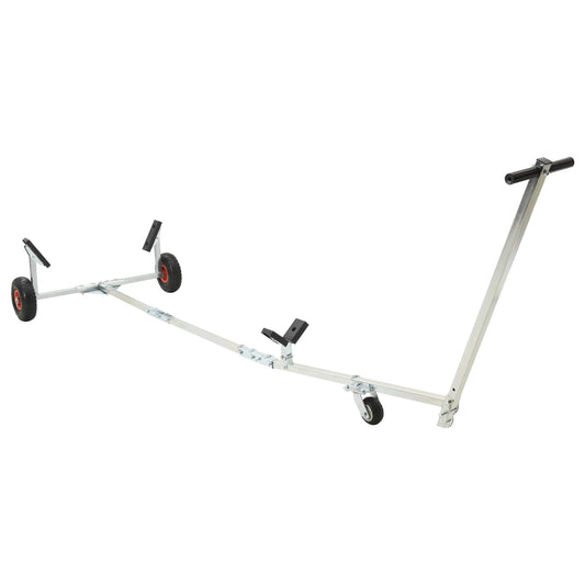 Adjustable Boat Trailer with Pneumatic Tires 200 kg Load Silver Adjustable Boat Trailer with Pneumatic Tires 200 kg Load Silver