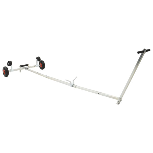 Adjustable Boat Trailer with Pneumatic Tires 200 kg Load Silver Adjustable Boat Trailer with Pneumatic Tires 200 kg Load Silver