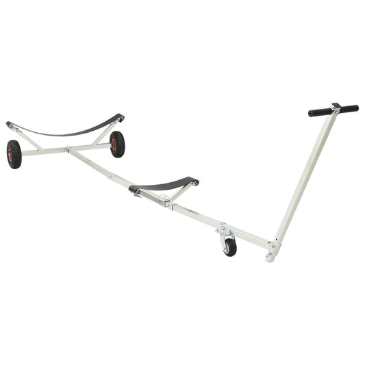 Adjustable Boat Trailer with Pneumatic Tires 200 kg Load Silver Adjustable Boat Trailer with Pneumatic Tires 200 kg Load Silver