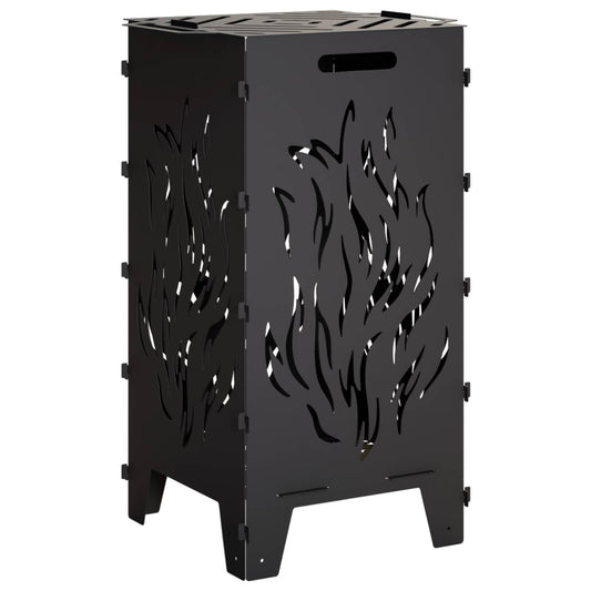 Fire Pit Black 47 x 38 x 75 cm Steel Fire Pit Black 47 x 38 x 75 cm Steel
