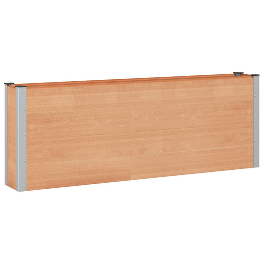 Garden Raised Bed Brown 200 x 30 x 72 cm WPC and Aluminium Garden Raised Bed Brown 200 x 30 x 72 cm WPC and Aluminium