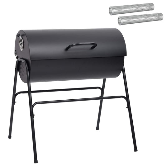 Barrel Grill with 2 Cooking Grids 3 pcs 80 x 73 x 90 cm Metal Barrel Grill with 2 Cooking Grids 3 pcs 80 x 73 x 90 cm Metal