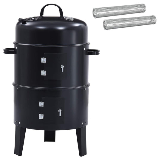 Outdoor Grill Ø 40 x 80 cm Steel Black Outdoor Grill Ø 40 x 80 cm Steel Black