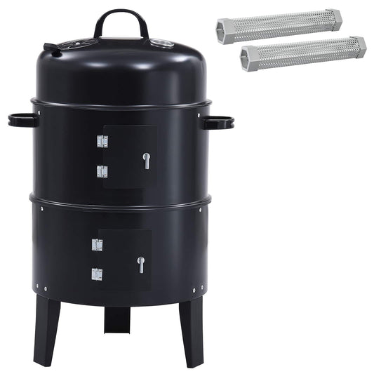Outdoor Grill Ø 40 x 80 cm Steel Black Outdoor Grill Ø 40 x 80 cm Steel Black