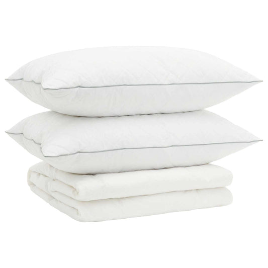 90% Goose Down Duvet Set FULDA 3 pcs 135 x 220 cm Summer White 90% Goose Down Duvet Set FULDA 3 pcs 135 x 220 cm Summer White
