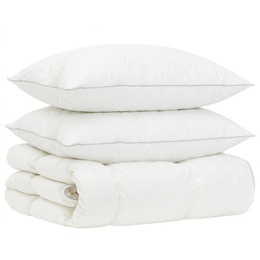 90% Goose Down Duvet Set FULDA 3 pcs 220 x 240 cm Winter White 90% Goose Down Duvet Set FULDA 3 pcs 220 x 240 cm Winter White