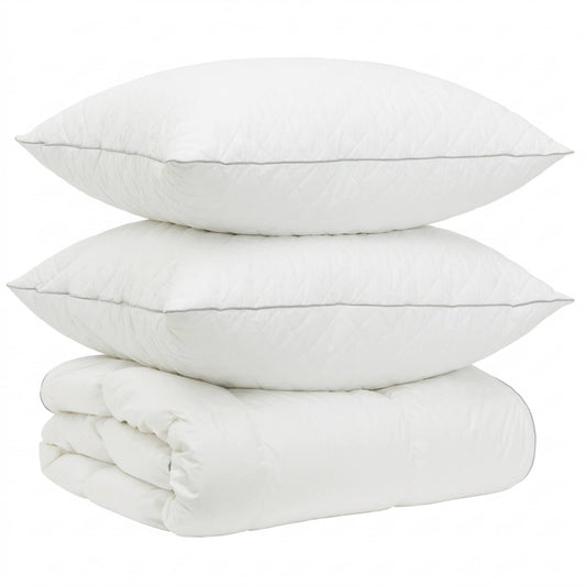 90% Goose Down Duvet Set FULDA 3 pcs 135 x 220 cm All Seasons 90% Goose Down Duvet Set FULDA 3 pcs 135 x 220 cm All Seasons