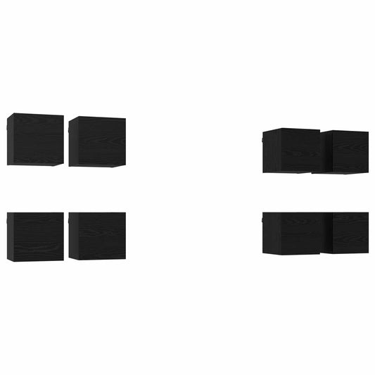 Wall Mounted TV Cabinet 8 pcs Black Oak 30.5 x 30 x 30 cm Wall Mounted TV Cabinet 8 pcs Black Oak 30.5 x 30 x 30 cm