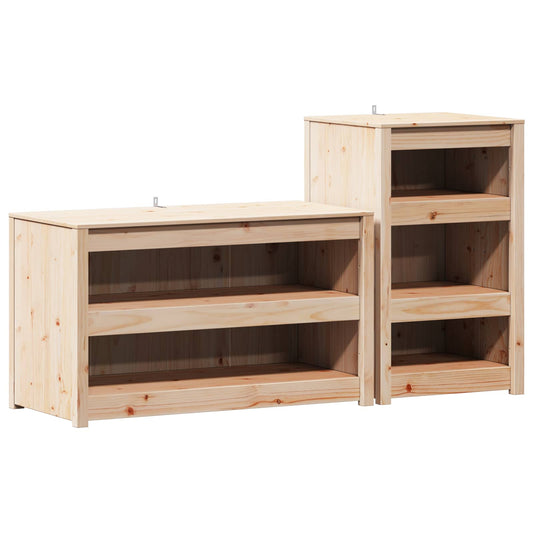 Outdoor Kitchen Cabinet MEPPEL 2 pcs Natural Douglas Outdoor Kitchen Cabinet MEPPEL 2 pcs Natural Douglas