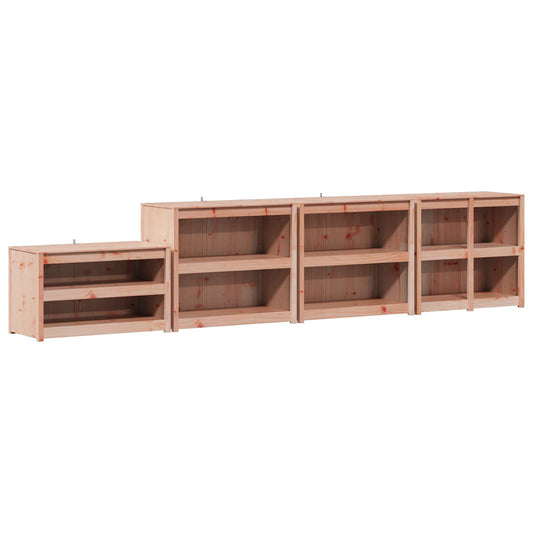 Outdoor Kitchen Cabinet MEPPEL 4 pcs White Solid Pine Wood Outdoor Kitchen Cabinet MEPPEL 4 pcs White Solid Pine Wood